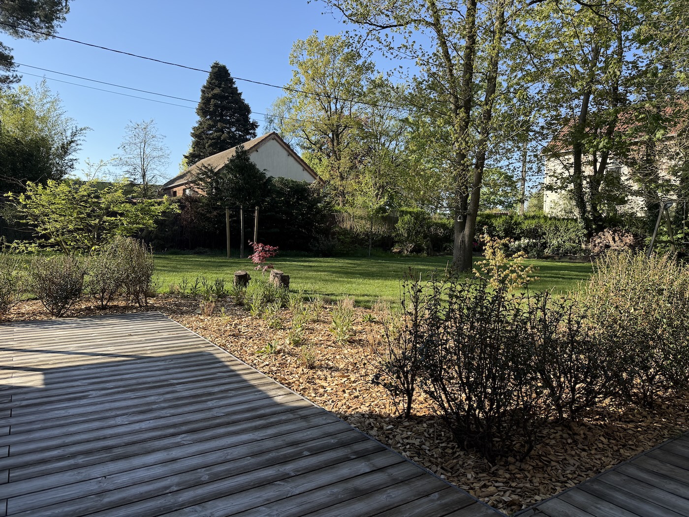 Terrasse ouverte sur le jardin